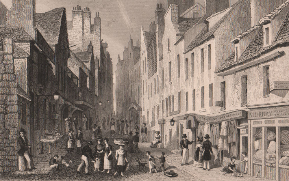 EDINBURGH. St. Mary's Wynd, from The Pleasance. SHEPHERD 1833 old print